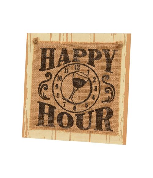 Wooden sign - Happy hour