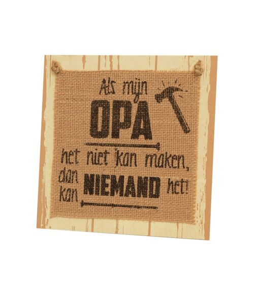 Wooden sign - Opa