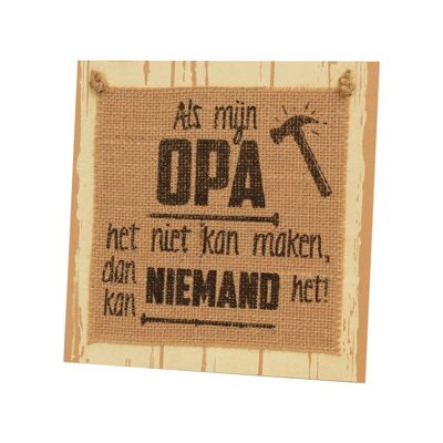 Letrero de madera - Opa