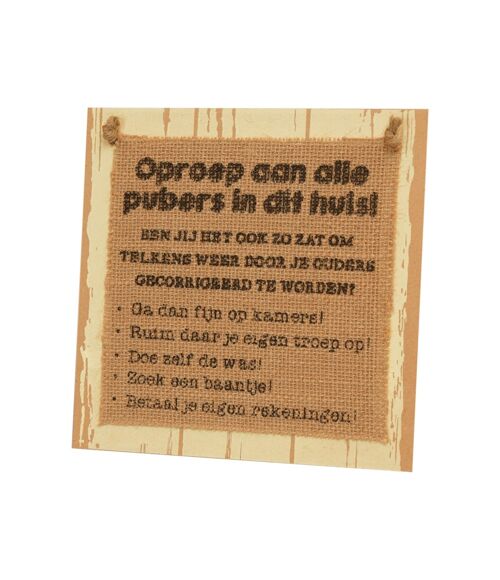 Wooden sign - Pubers