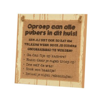 Wooden sign - Pubers