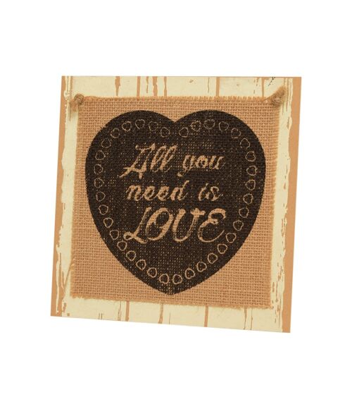 Wooden sign - All you need is love