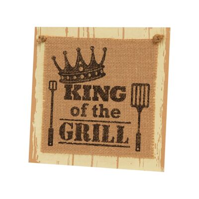 Wooden sign - King of the grill