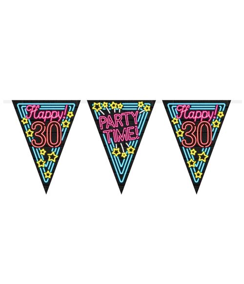 Neon party flags - 30