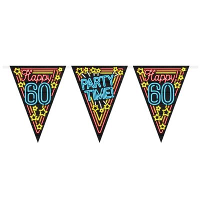 Neon party flags - 60