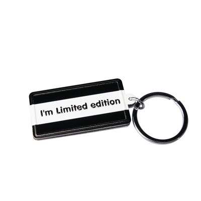 Schwarz-weißer Schlüsselanhänger - I'm Limited Edition
