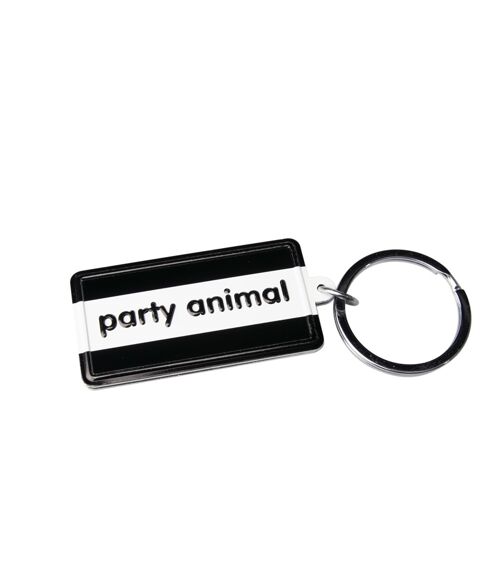 Black & White keyring - Party animal