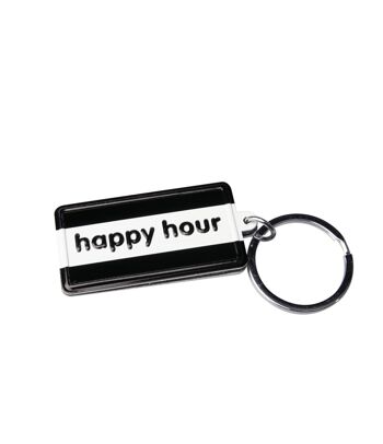 Porte-clés Noir & Blanc - Happy hour