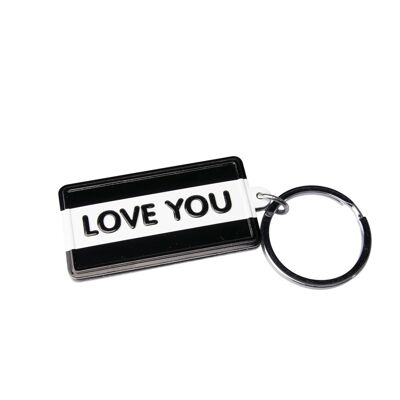 Black & White keyring - Love you