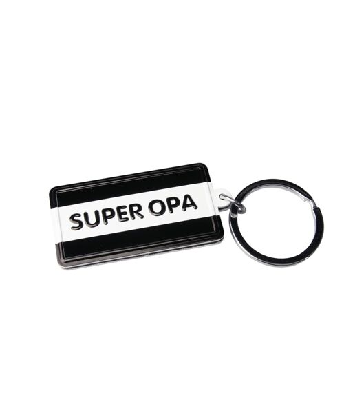 Black & White keyring - Super opa
