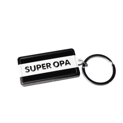 Black & White keyring - Super opa