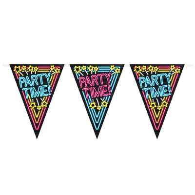 Neon party flags - Party time!