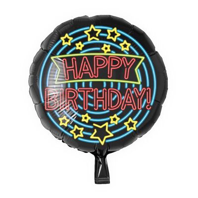 Ballon Foil Néon - Joyeux anniversaire