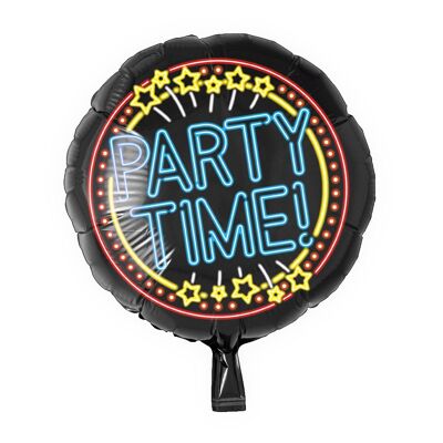 Neon Folienballon - Partytime
