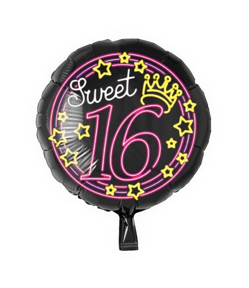 Neon Foil balloon - Sweet 16