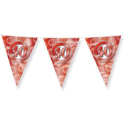 Party Flags foil - 40 jaar getrouwd