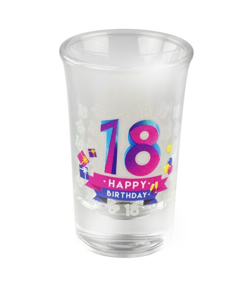 Happy shot glasses - 18 jaar