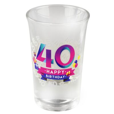 Vasos de chupito Happy - 40 jaar