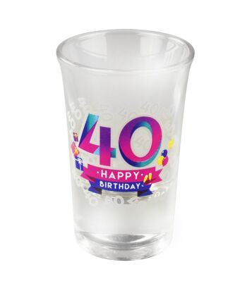 Verres à shot Happy - 40 jaar