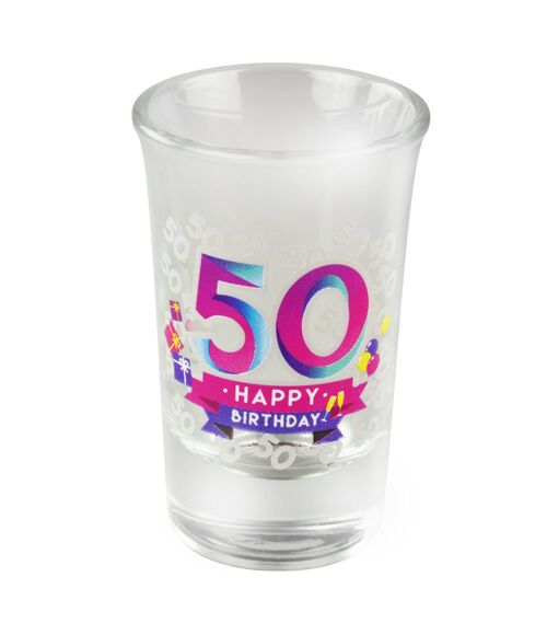 Happy shot glasses - 50 jaar