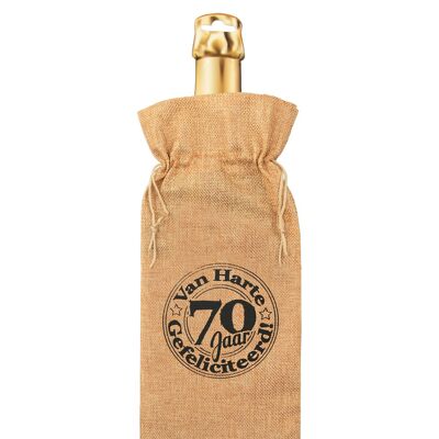 Bolsa de regalo para botella - 70 jaar