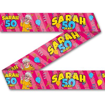 Party Tape - Dessin animé Sarah 50 jaar
