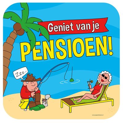 Huldeschild - Pensioen-Karikatur