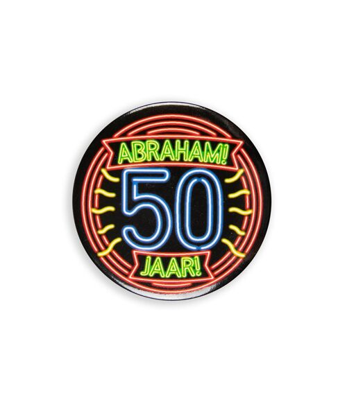 Neon button - Abraham 50
