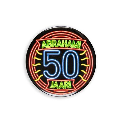 Neon button - Abraham 50