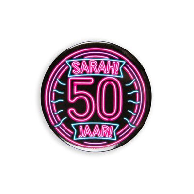 Neon button - Sarah 50