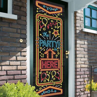 Neon Door Banner - The party is here