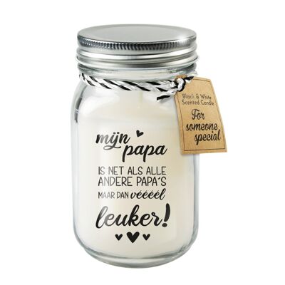 Velas perfumadas en blanco y negro - Papa