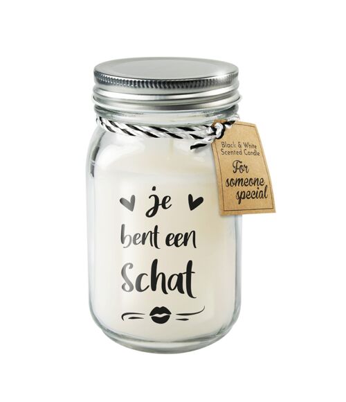 Black & White scented candles - Je bent een schat