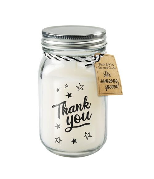 Black & White scented candles - Thank you