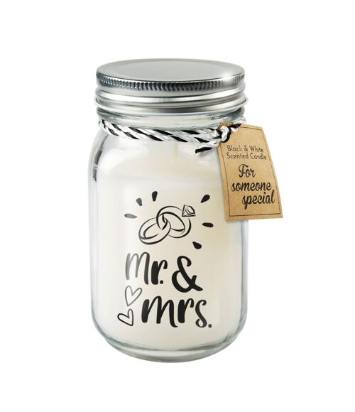 Black & White scented candles - Mr. & Mrs.