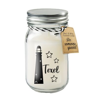 Velas perfumadas en blanco y negro - Texel