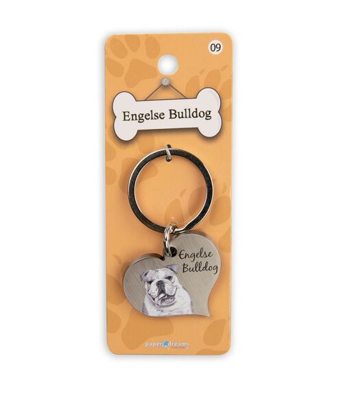 Dieren sleutelhangers - Engelse Bulldog