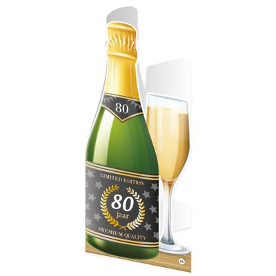 Champagne kaart - 80 jaar