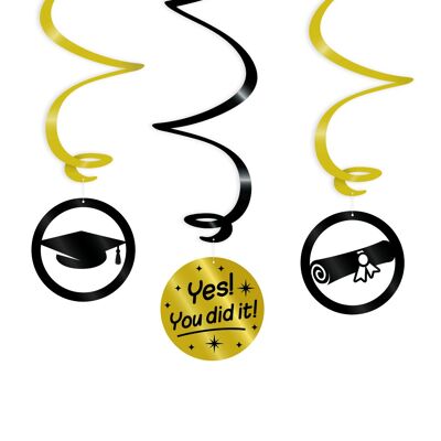 Swirl decorations gold/black - You did it!