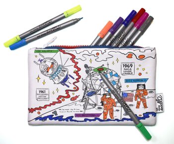 Color In Space Trousse à crayons Cadeau durable pour enfants 6