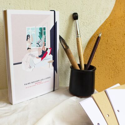Refillable notebook "The Artist" - Sketchbook - Kraft + Blank sheets
