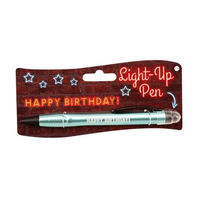 Bolígrafo iluminado - Feliz cumpleaños
