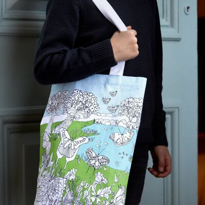 Color In Butterfly Tote Bag Creative Kids Gift