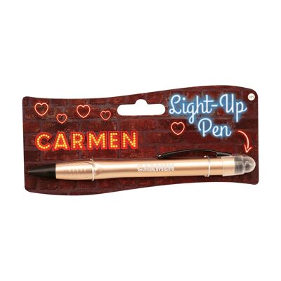 Bolígrafo iluminado - Carmen