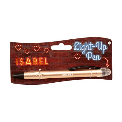 Bolígrafo iluminado - Isabel