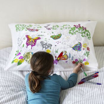 Color In Butterfly Taie d'oreiller Creative Kids Linge de lit 4