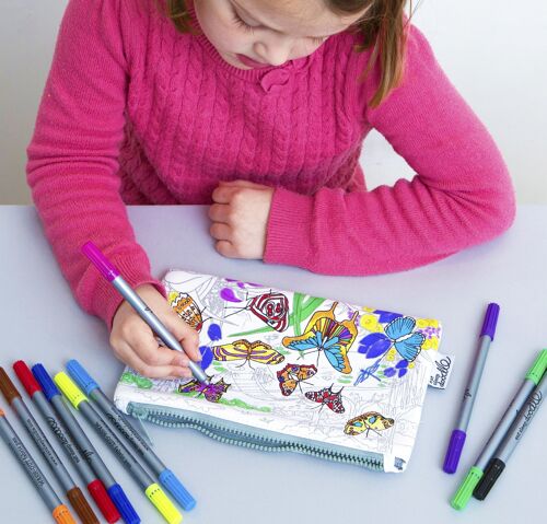 Colour In Butterfly Pencil Case Sustainable Kids Gift