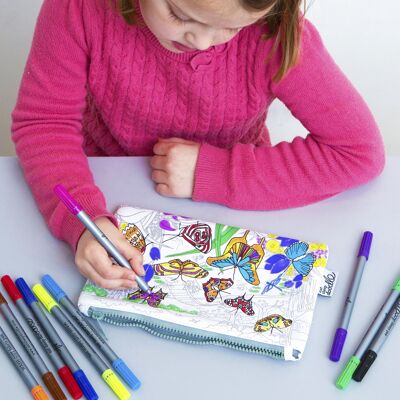 Colour In Butterfly Pencil Case Sustainable Kids Gift