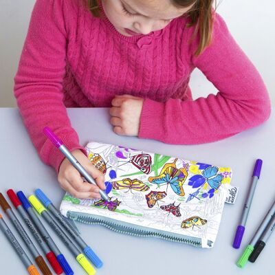 Estuche de lápices Color In Butterfly Regalo sostenible para niños