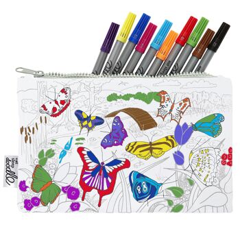 Trousse à crayons Color In Butterfly cadeau durable pour enfants 2